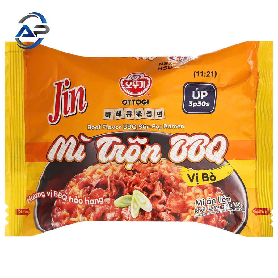 Mì Trộn BBQ Vị Bò 75g * 30 Gói/Thùng