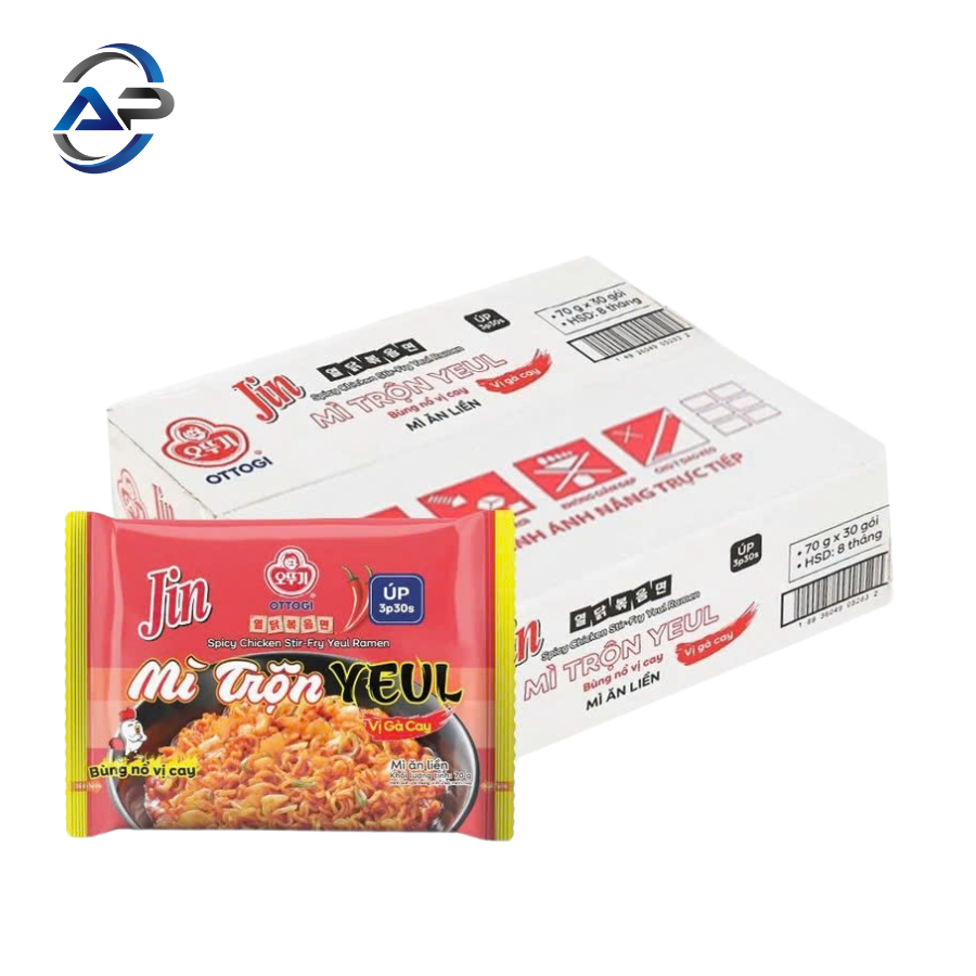 Mì Ăn Liền-Mì Trộn Yeul Vị Gà Cay 70g * 30 Gói/Thùng - Hình ảnh 3